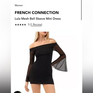 NWOT French Connection Lula Bell Sleeve mini dress